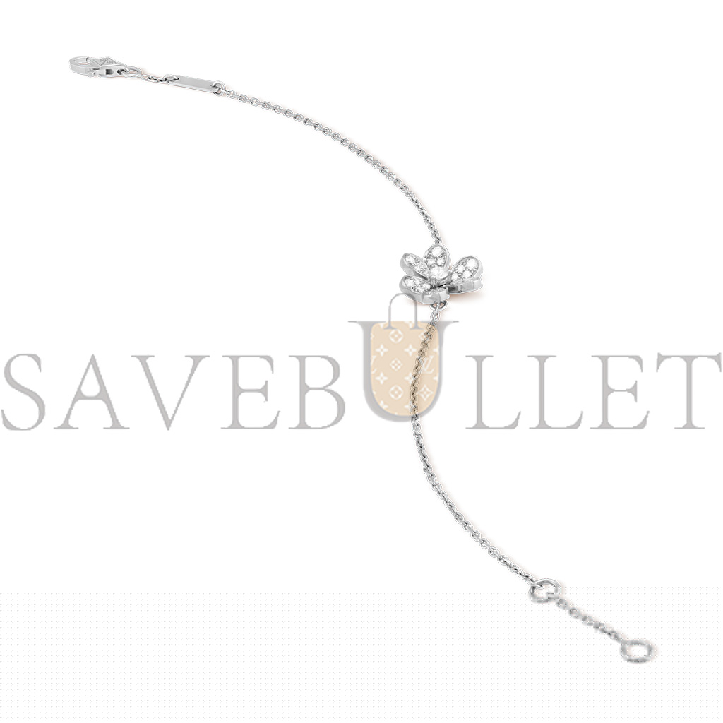 v*n cl*f arpels frivole bracelet, mini model - white gold, Di*m*nd  vcarp3w200
